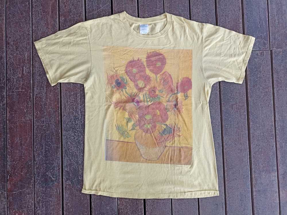 Art × Vintage Vintage Vincent Van Gogh Sunflowers T-s… - Gem