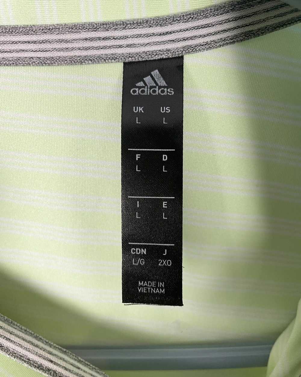 Adidas Adidas Green Striped Polo - image 3