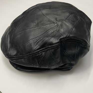 leather newsboy cap - Gem