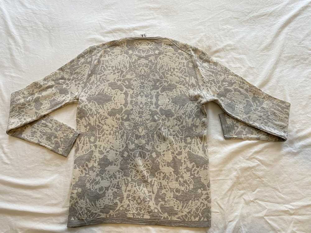 Jil Sander Jil Sander White and Grey Floral Wool … - image 3