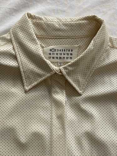 Maison Margiela Perforated Faux Leather button Up 