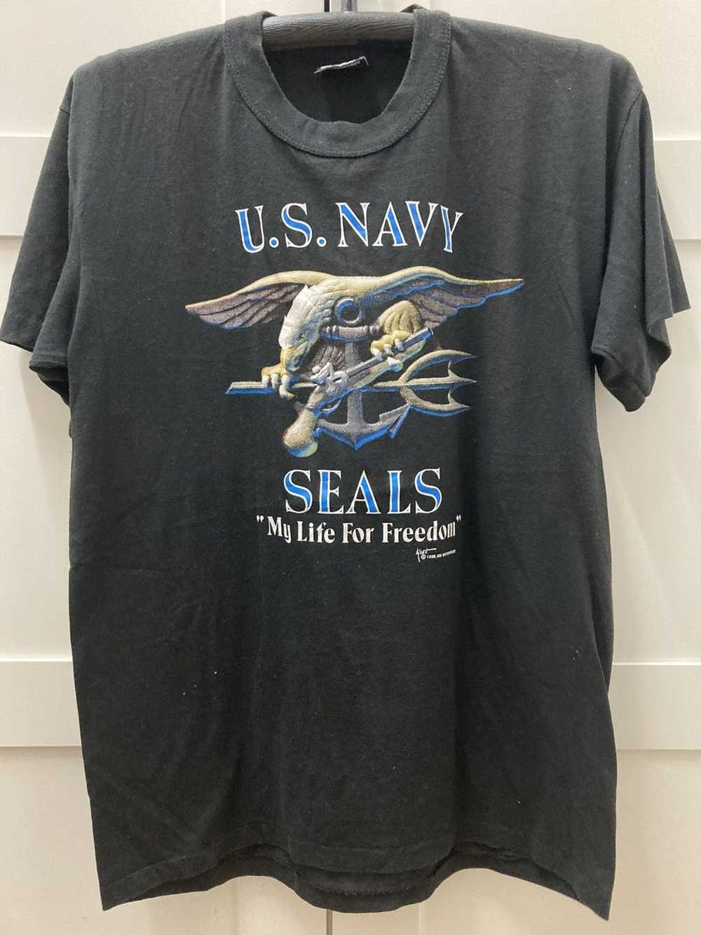 Military × Vintage Vintage US NAVY SEALS Tshirt - Gem