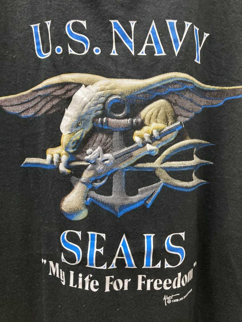 Military × Vintage Vintage US NAVY SEALS Tshirt - Gem