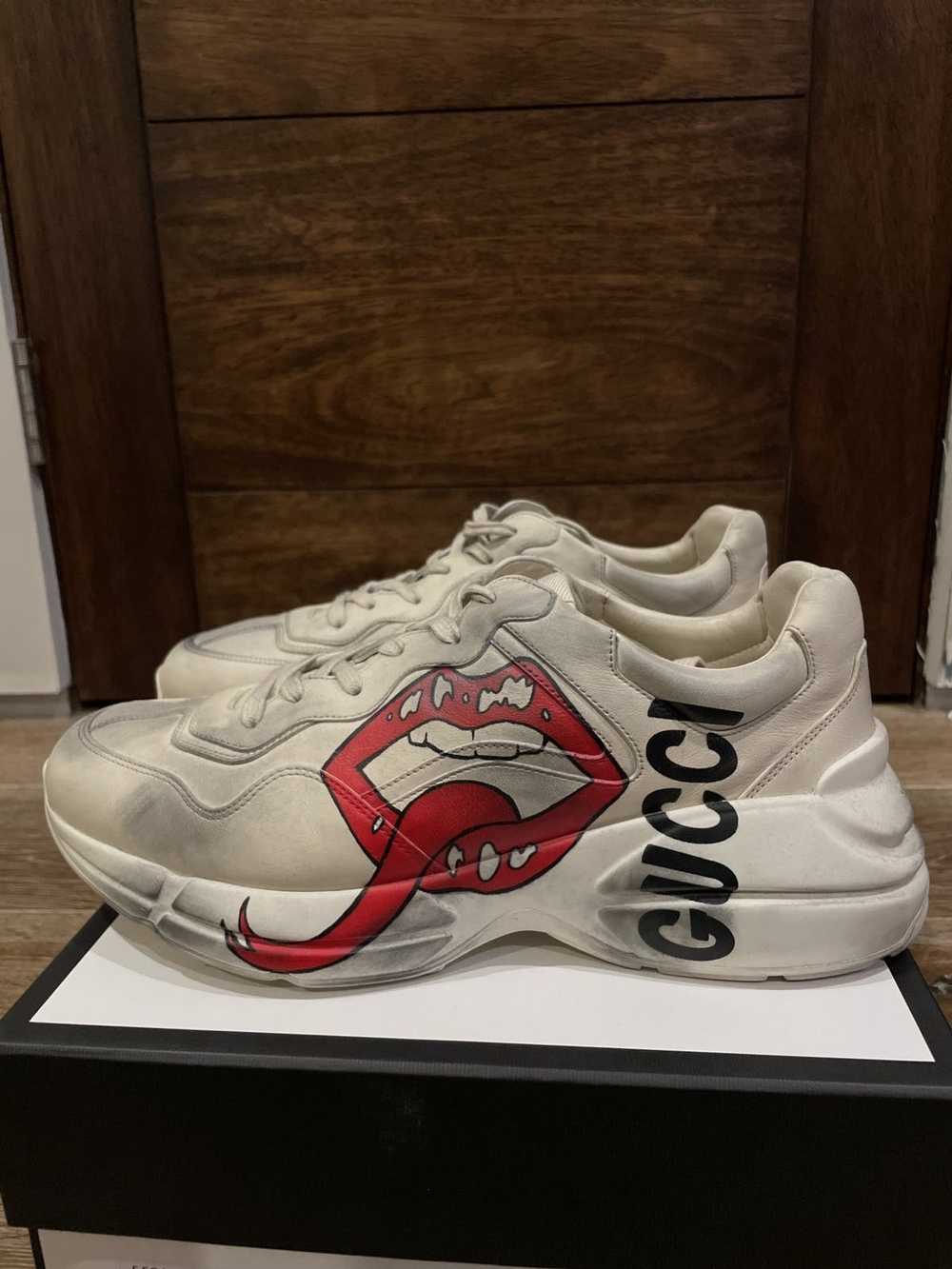 Gucci Gucci Rhyton sneaker with Mouth Print - image 1