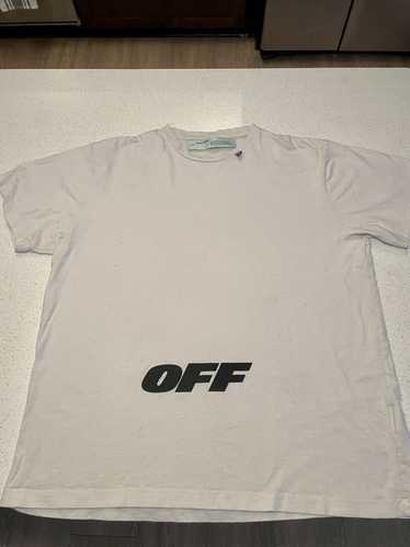 Off white split sales tee