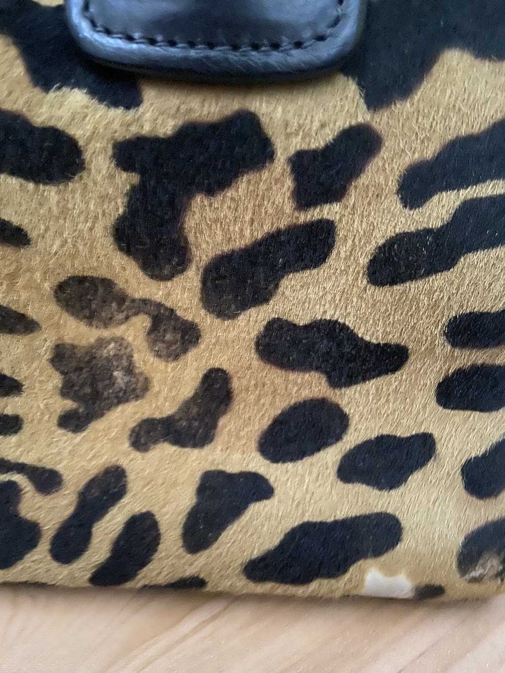 Prada Prada twin pocket horsehair leopard print b… - image 10