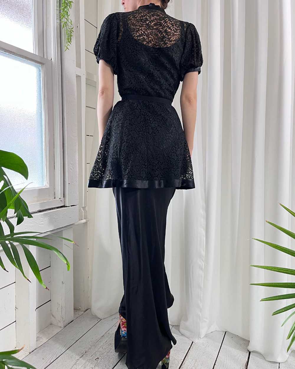30s Silk Slip Dress with Lace Jacket - image 6
