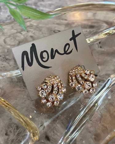 90s Monet Gold Crystal Earrings