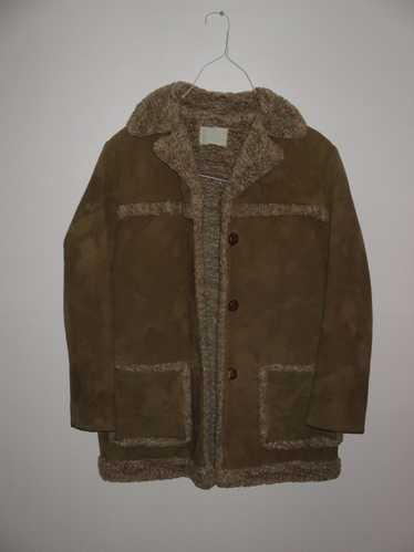 Vintage Vintage 1970s Faux Suede Wool Sherpa Coat