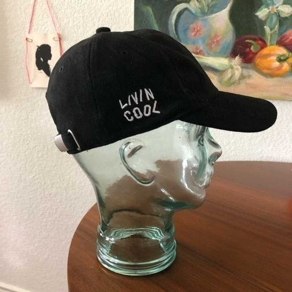 Streetwear LIVIN COOL Wavy Logo Embroidered Cap - image 1