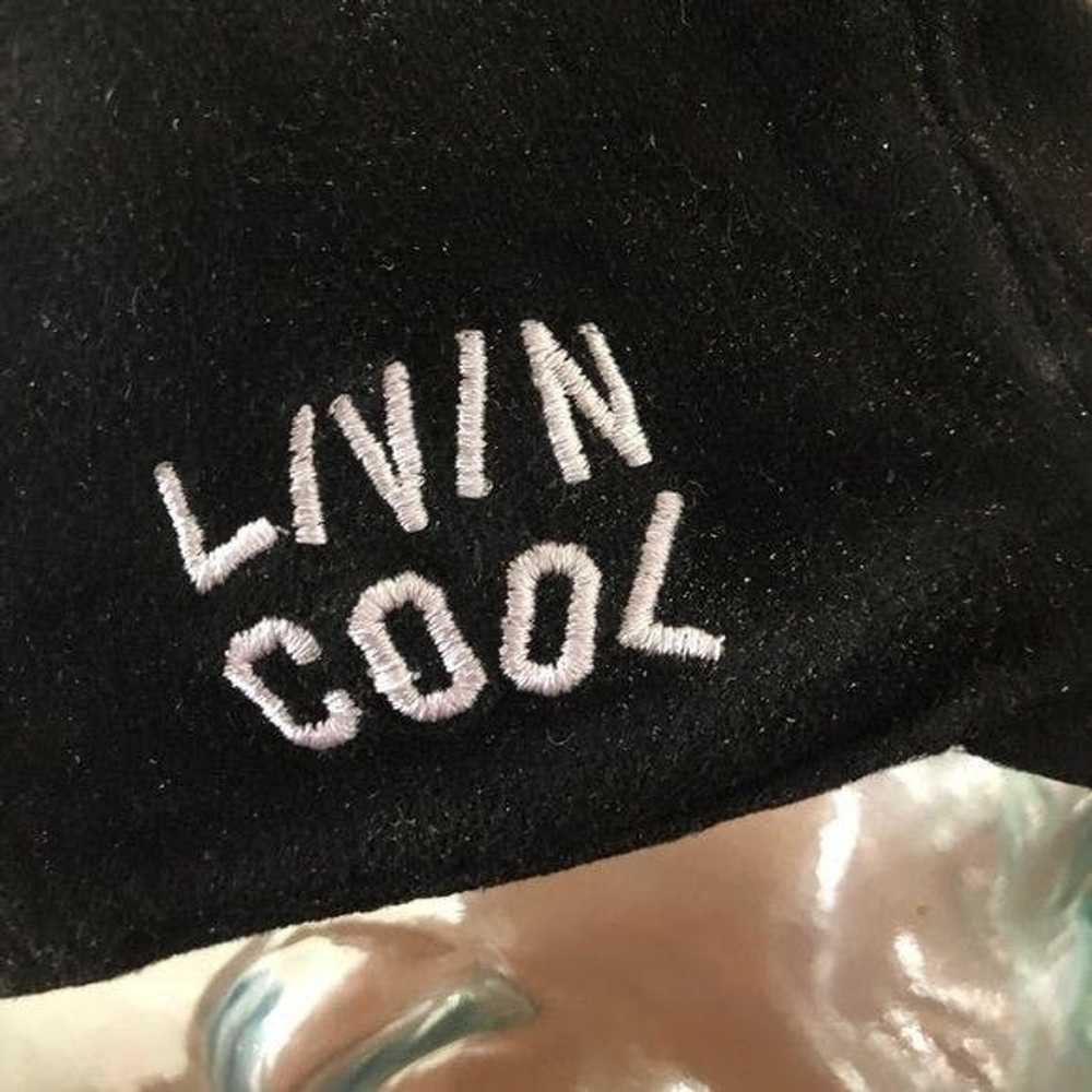 Streetwear LIVIN COOL Wavy Logo Embroidered Cap - image 5