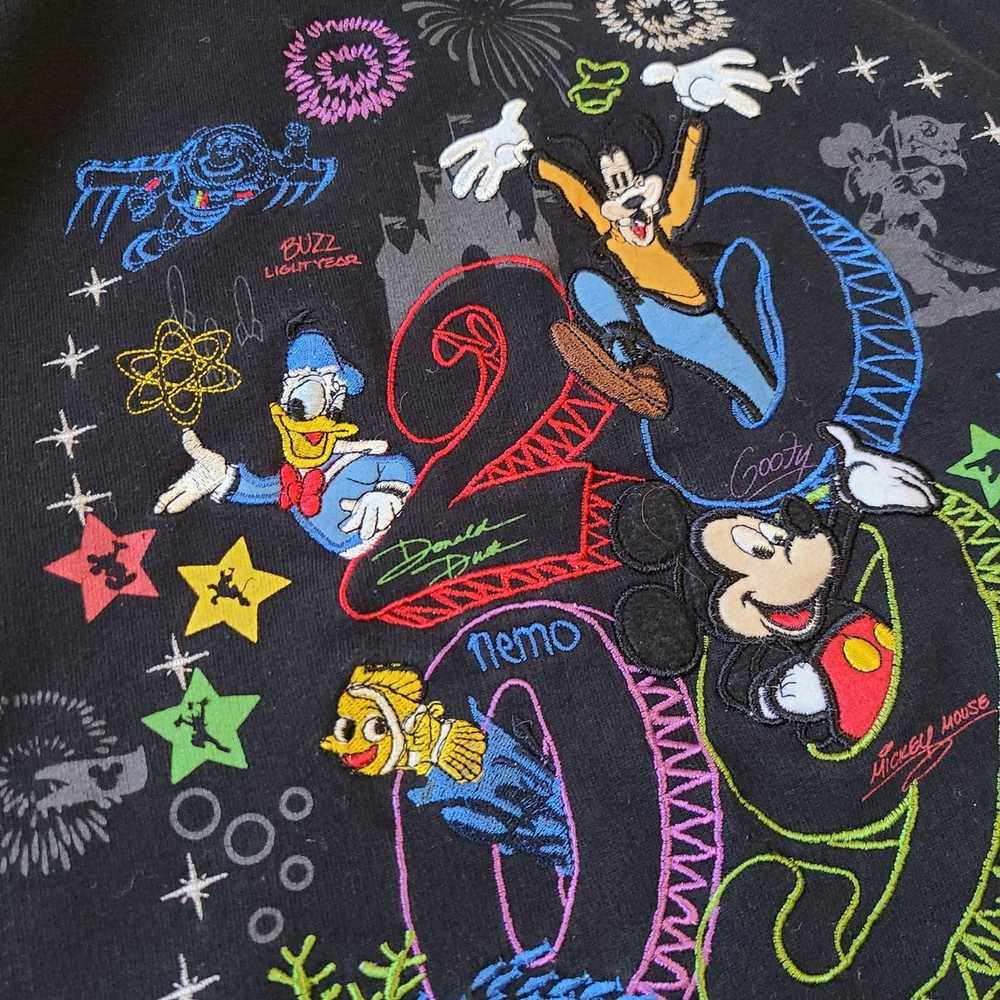 Disney × Vintage Vtg disney embroidered hoodie to… - image 3