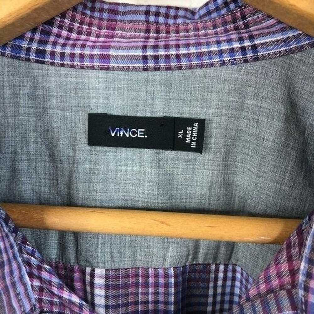 Vince Vince Melrose Plaid Purple Trim Fit Button … - image 6