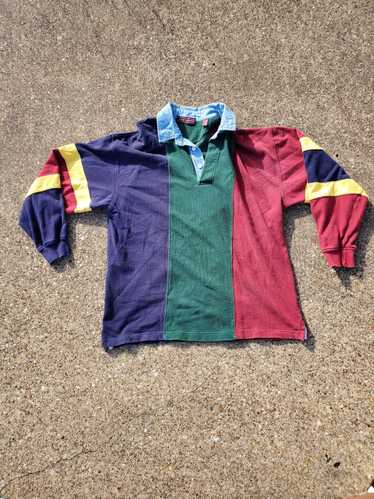 Vintage 90s Multi-Color Denim Polo