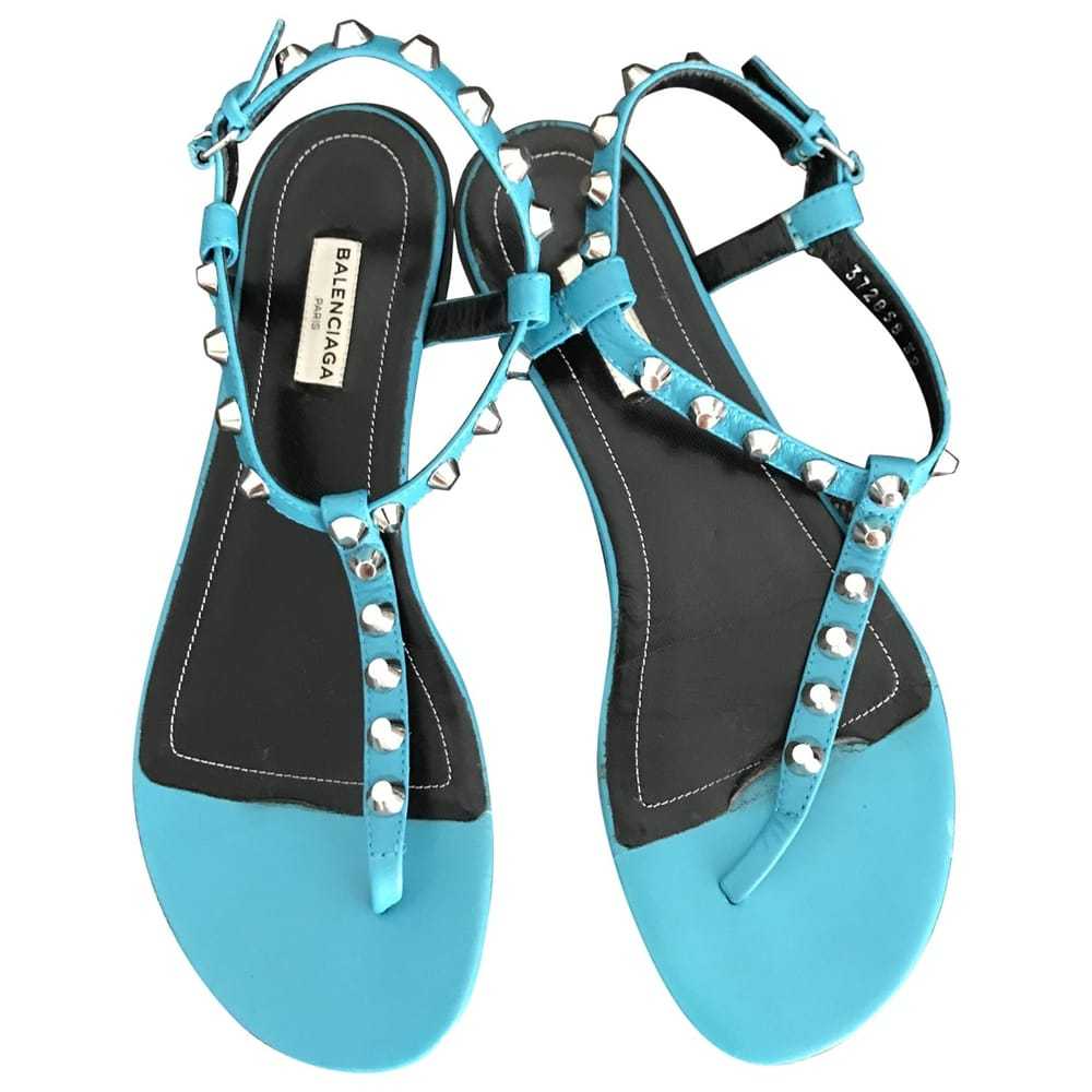 Balenciaga Leather flip flops - image 1