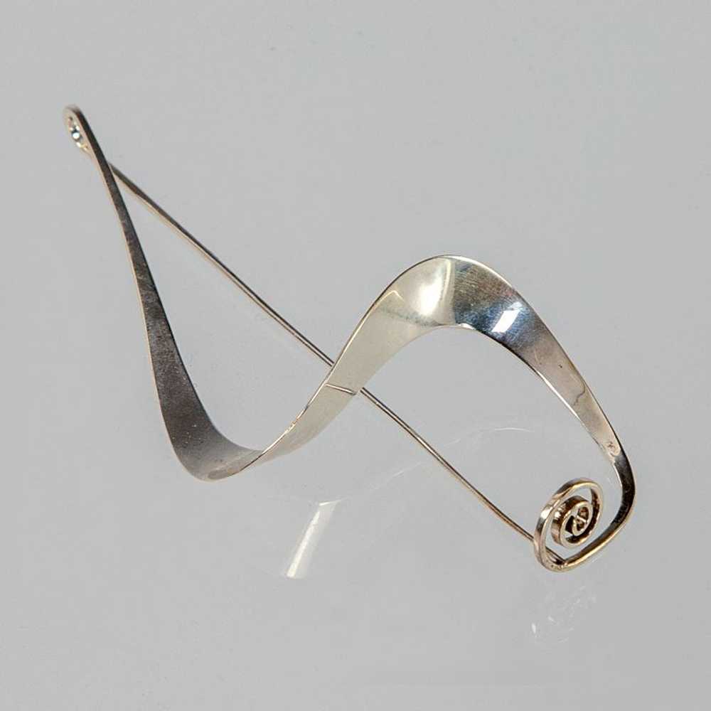 Ronald Pearson Modernist Sterling Silver Brooch - image 1