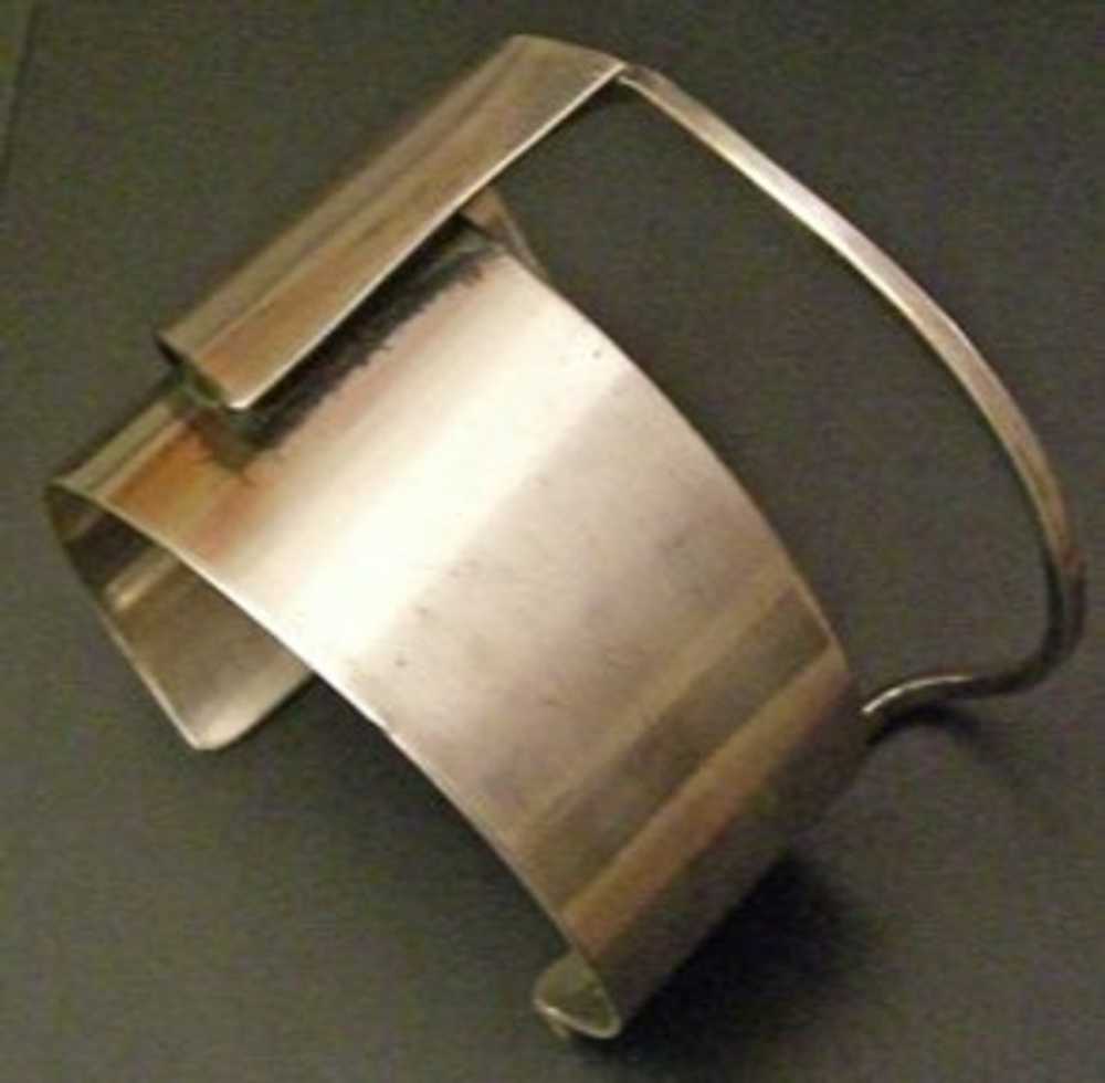 Frank Miraglia Modernist Sterling Deco Bracelet C… - image 2