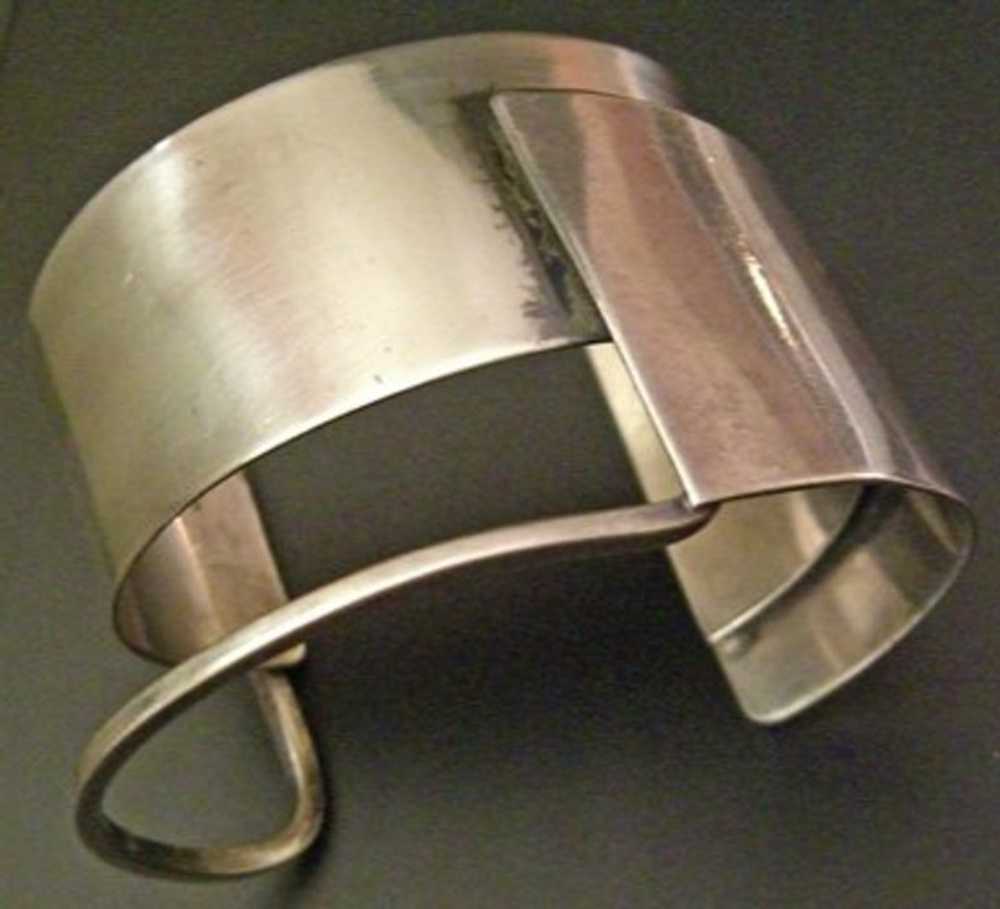 Frank Miraglia Modernist Sterling Deco Bracelet C… - image 3