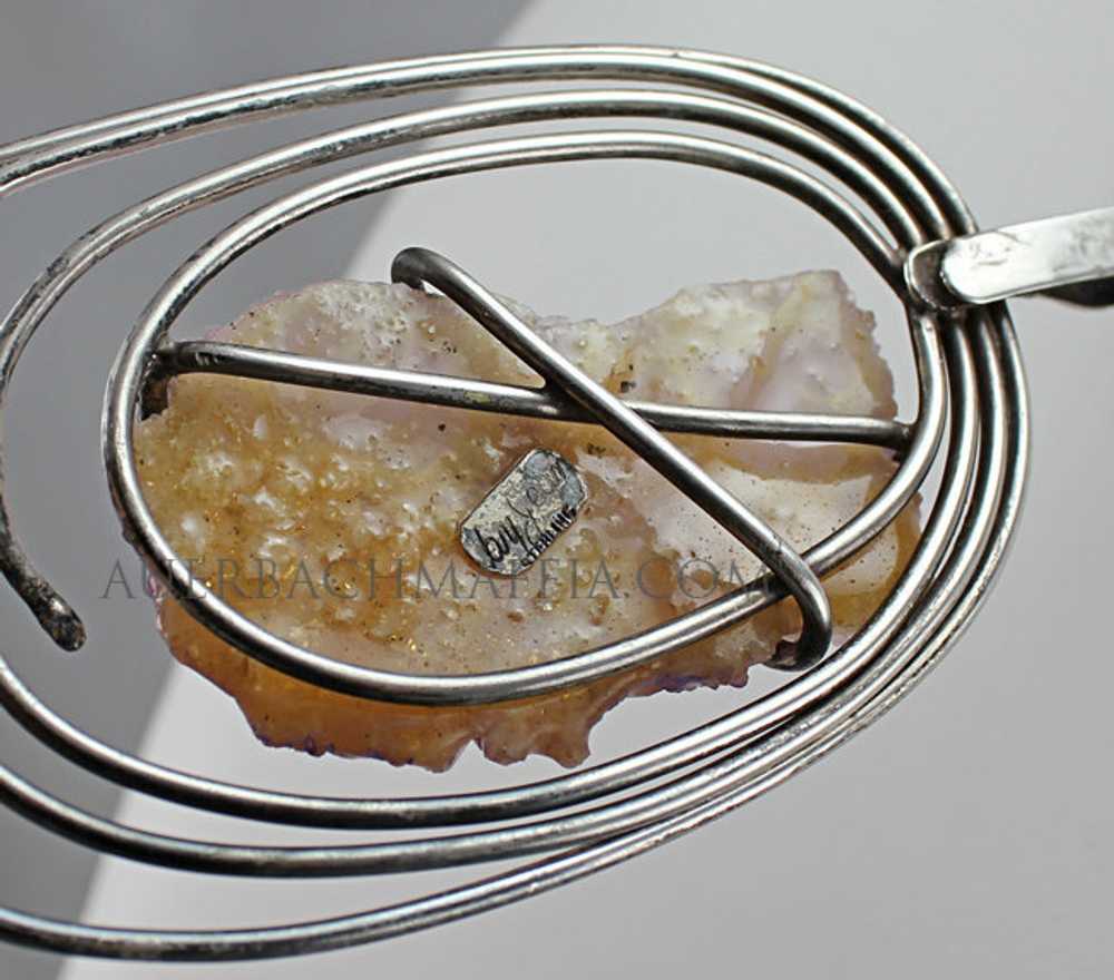 Modernist Necklace Sterling and Quartz By Jean - image 4