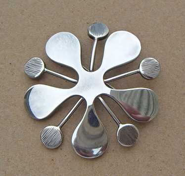 Jane Wiberg Modernist Sterling Brooch- Denmark - image 1