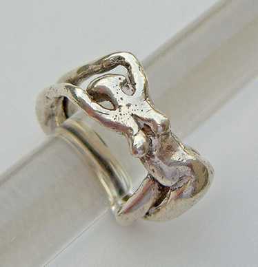 Carl Tasha Sterling Silver Ring - Female Nude