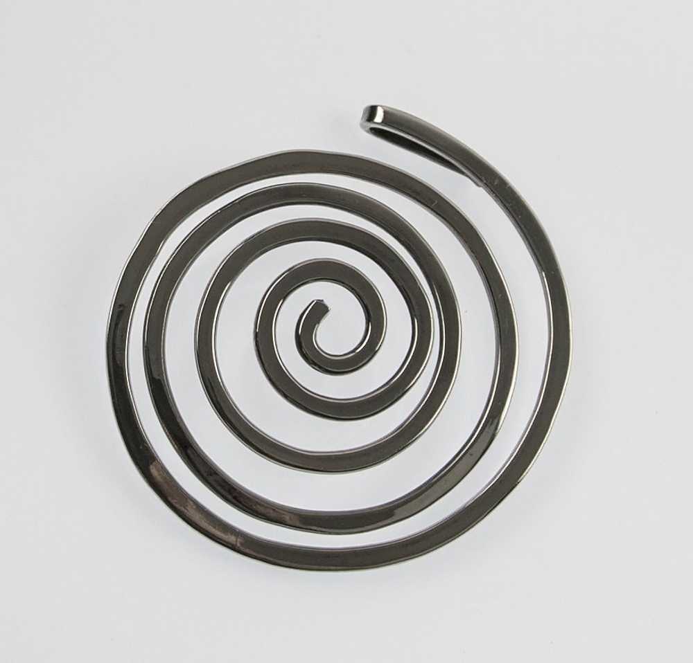 Ed Wiener Modernist Sterling Spiral Pendant 1950 - image 2