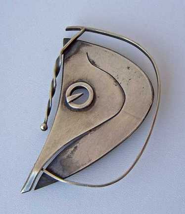 Paul Lobel Modernist Figural Horse Sterling Brooch