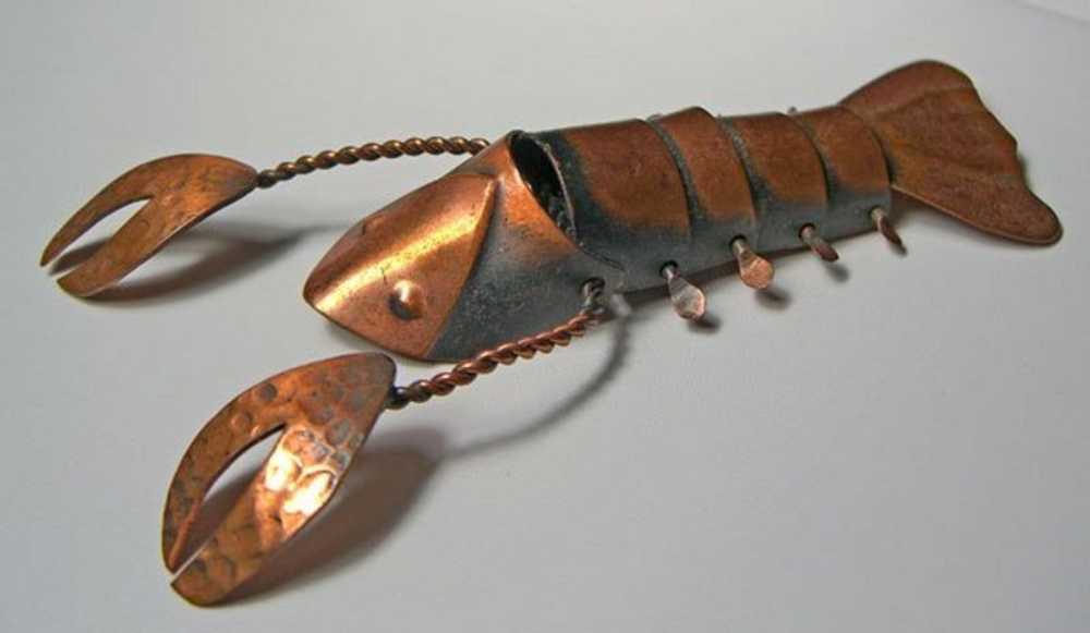 Rebajes Modernist Handcrafted Lobster Brooch - image 3