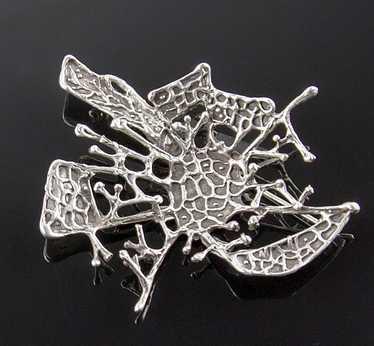 Allan Adler Modernist Sterling Silver Brooch - image 1