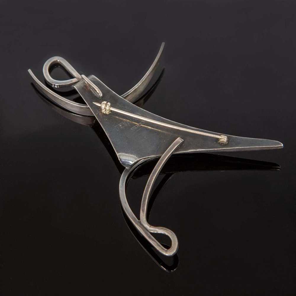 Bill Tendler Modernist Sterling Pendant/Pin 1950 - image 2