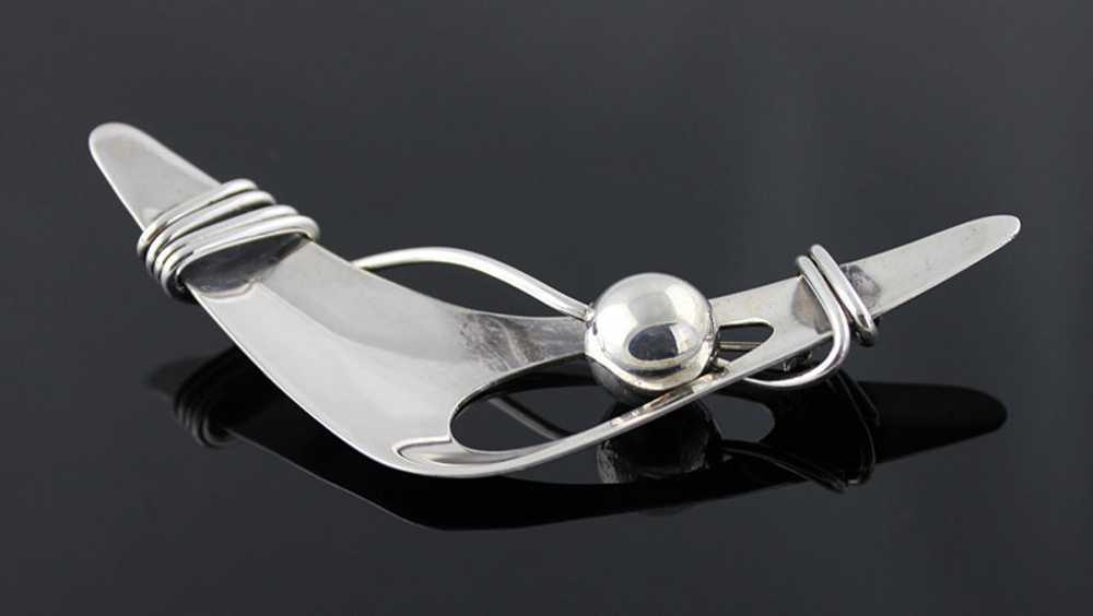 Rebajes Sterling Silver Modernist Brooch 1950 - image 3