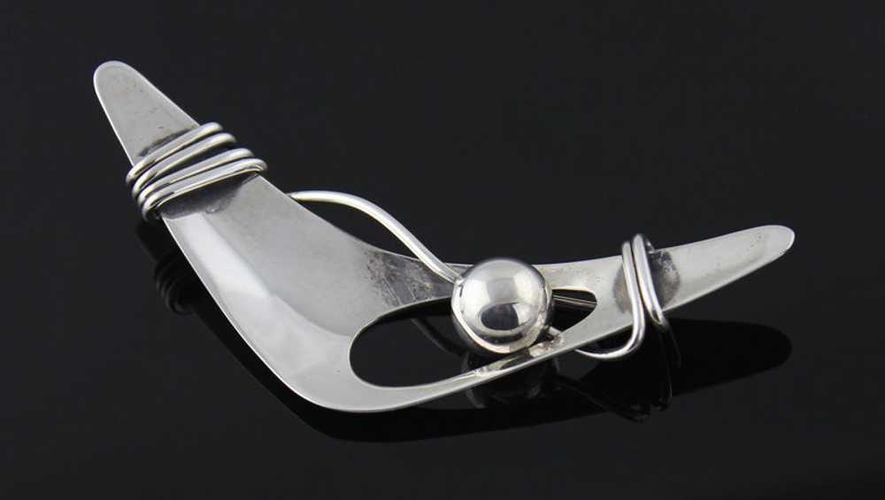 Rebajes Sterling Silver Modernist Brooch 1950 - image 4