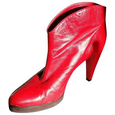 Celine Unhidden leather ankle boots