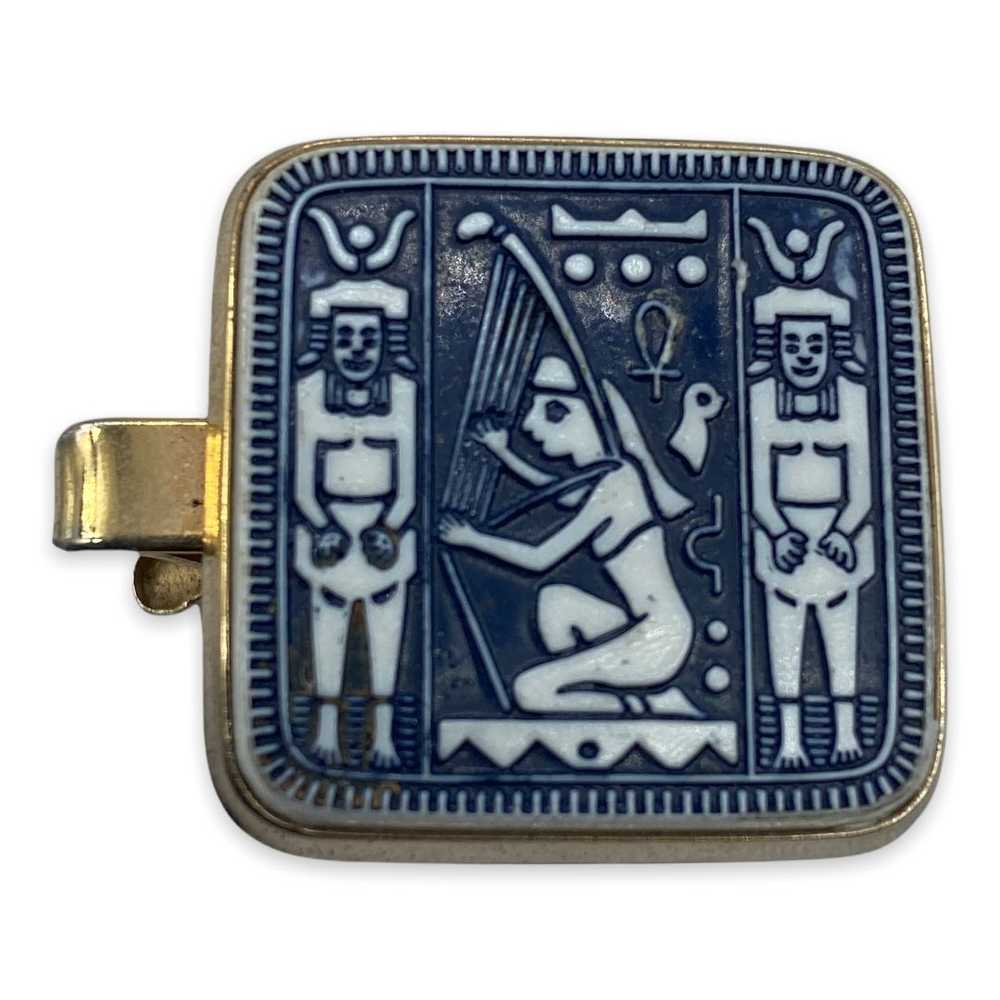 Vintage Egyptian-Revival Tie Clip - image 1