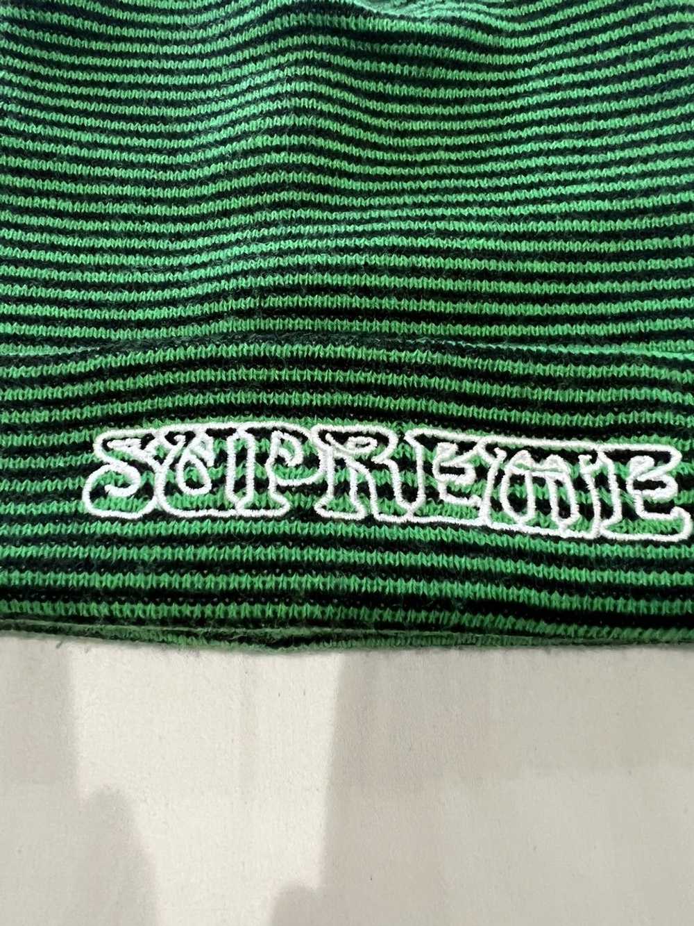 Supreme Supreme Small Stripe Beanie Green - image 3