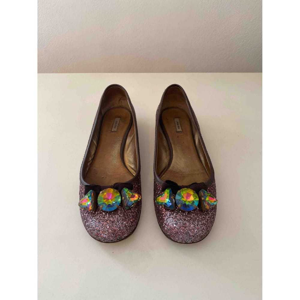 Miu Miu Glitter ballet flats - image 2