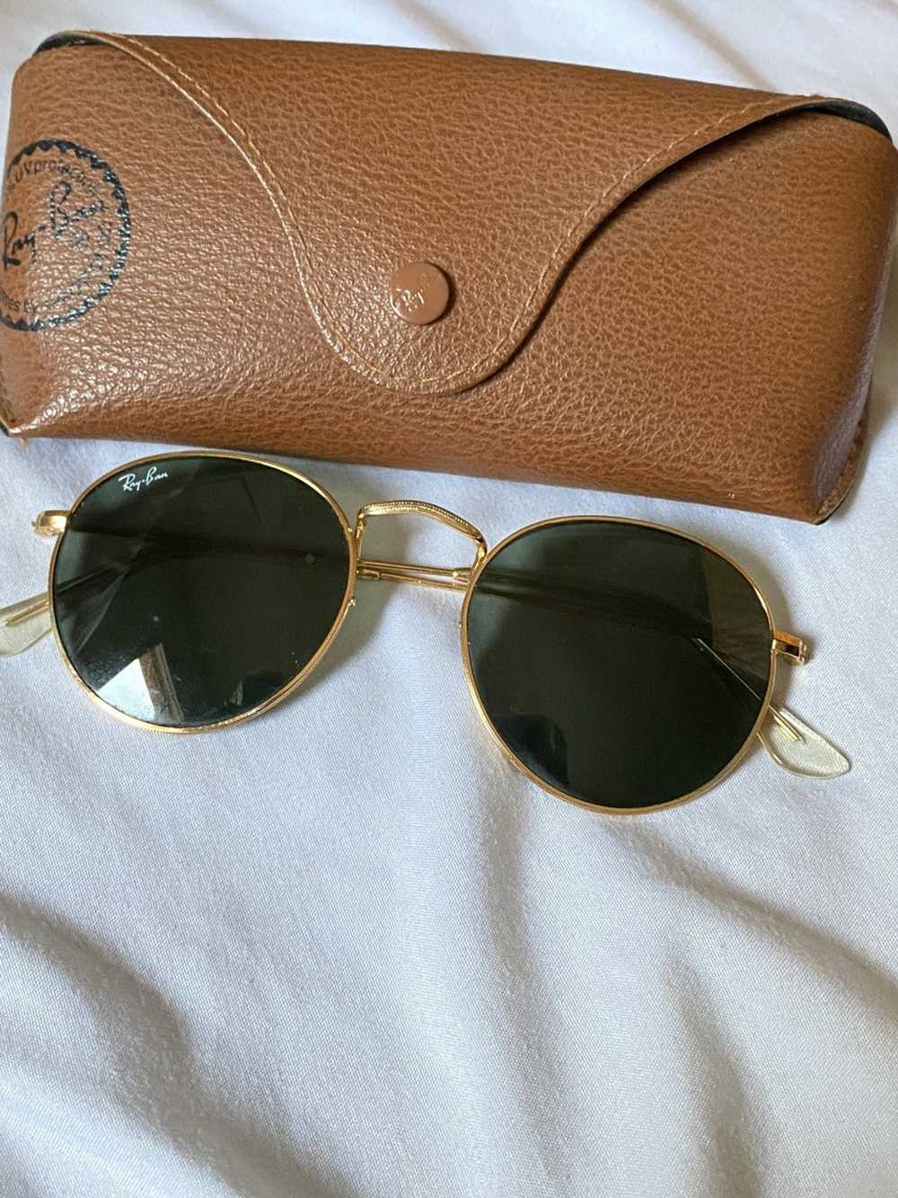 RayBan Ray ban round gold frames (as-is condition… - image 1