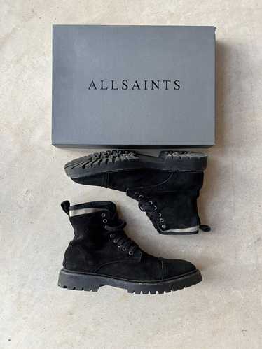 Allsaints $300 Lug Sole Leather Combat Boot