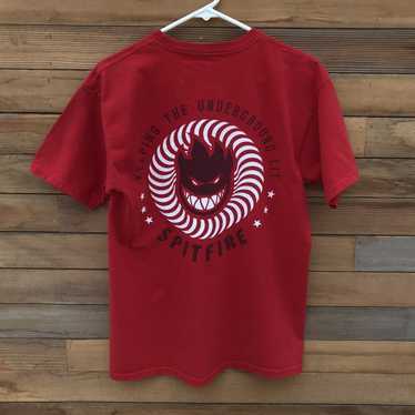 Supreme x Spitfire Wheels Classic Swirl T-Shirt Red Graphic Men's Medium  The End