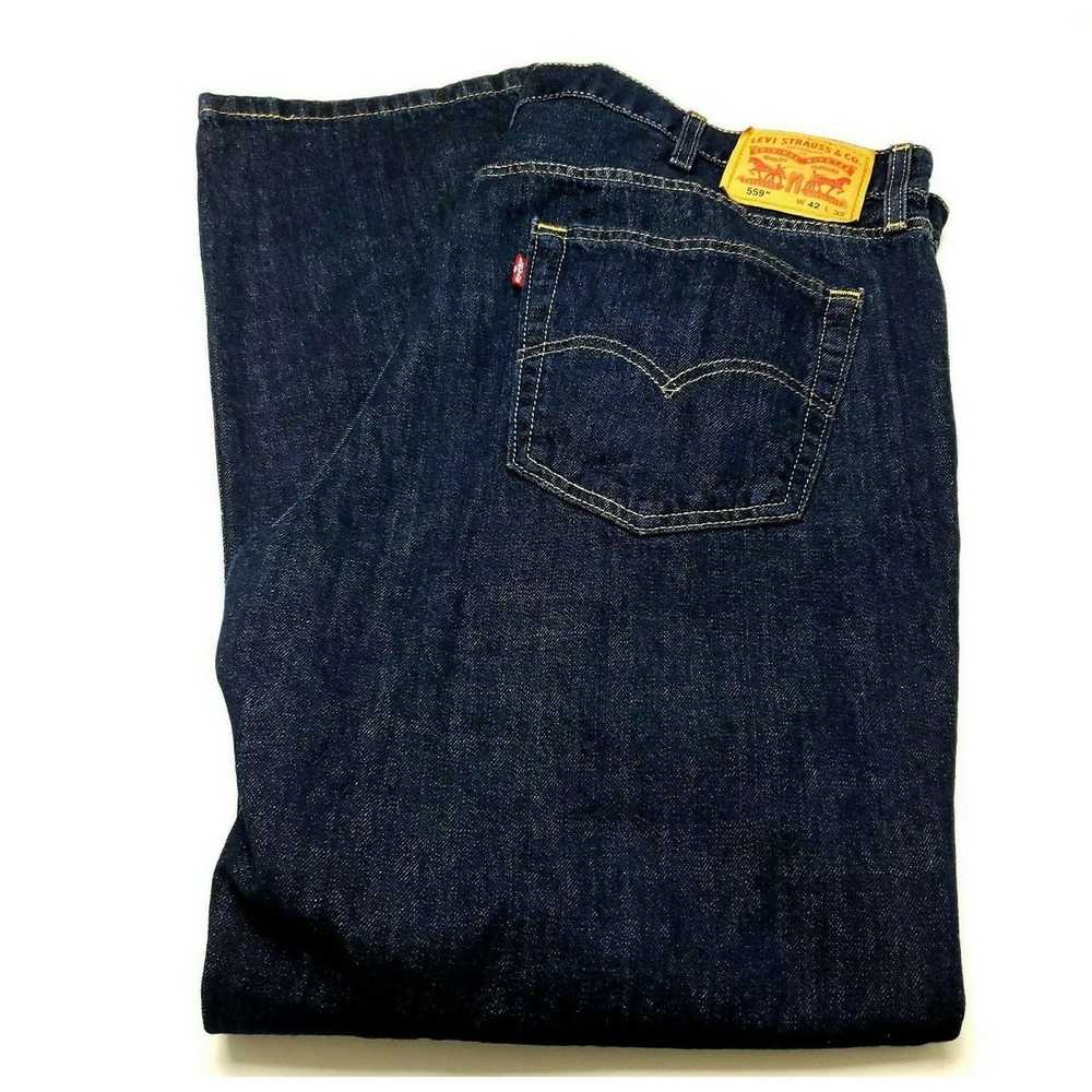 Levi's Levi's 559 Dark Wash Relaxed Straight Blue… - image 1