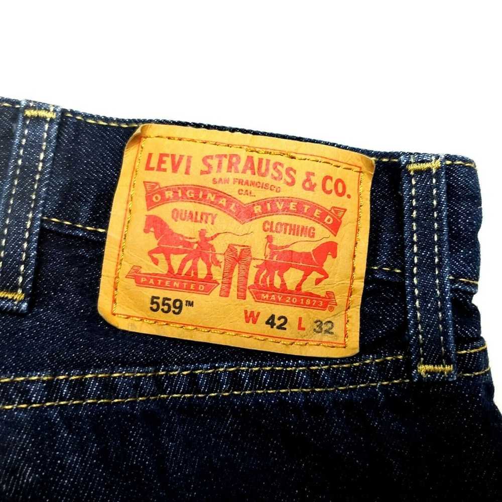 Levi's Levi's 559 Dark Wash Relaxed Straight Blue… - image 4