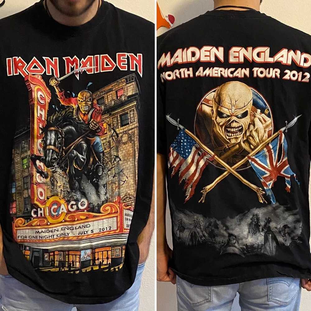 Band Tees × Iron Maiden × Vintage iron maiden Chi… - image 1