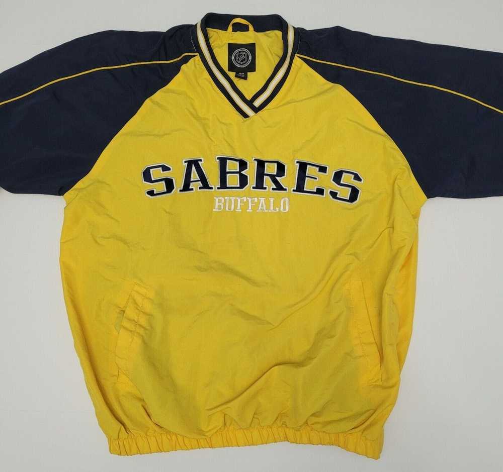 Vintage 70s Large NHL Hockey Buffalo Sabres Sabrejak Satin Bomber Button  Jacket