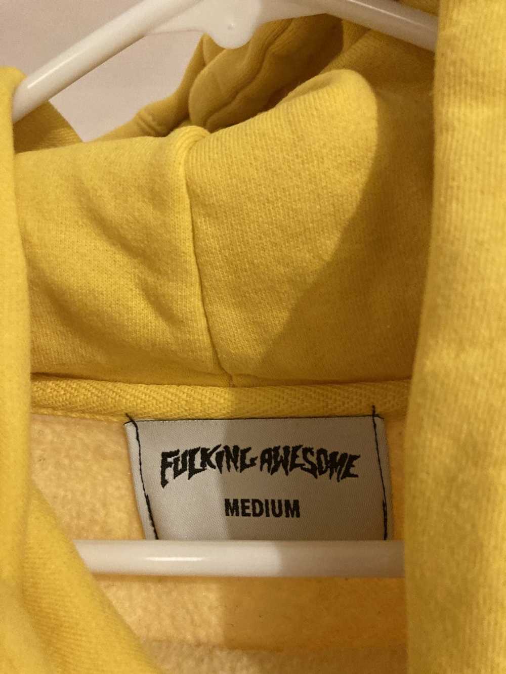 Fucking Awesome Fucking awesome yellow logo hoodie - image 3