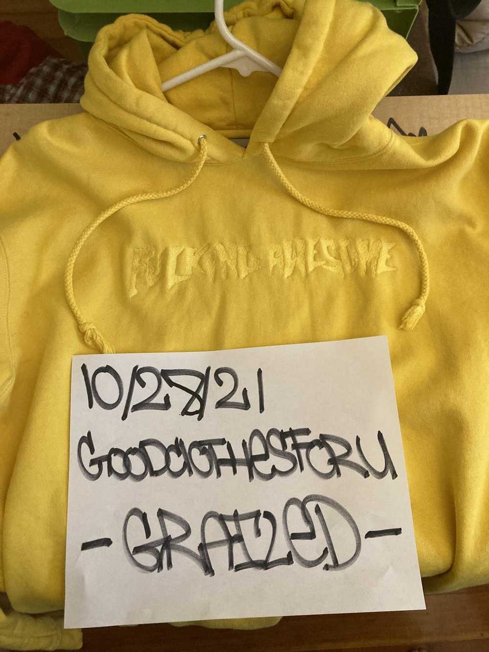 Fucking Awesome Fucking awesome yellow logo hoodie - image 7