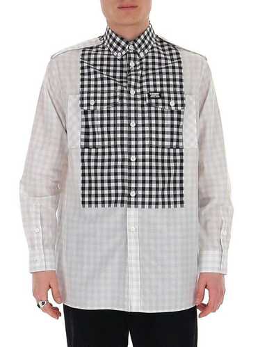 Burberry Burberry: gingham detail long-sleeved shi