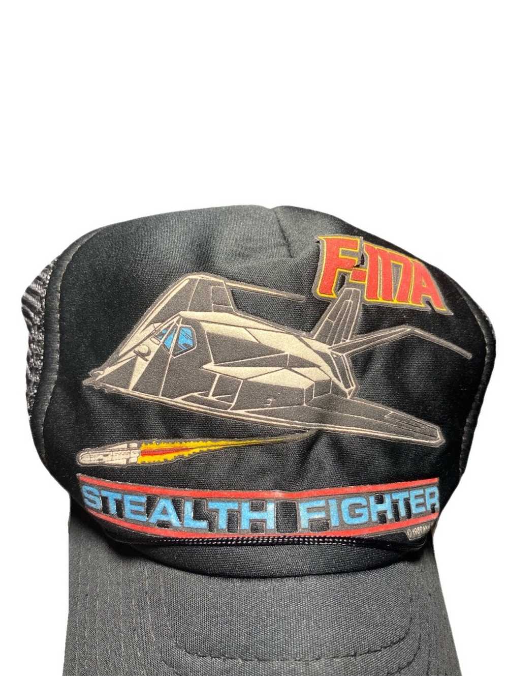 Vintage “F-117A Stealth Fighter Jet” trucker cap - image 4
