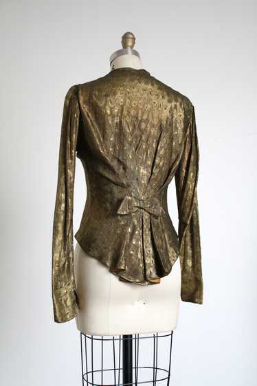 vintage 1930s gold lamé jacket {s} - image 1