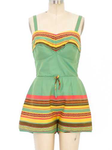 1950's Striped Romper