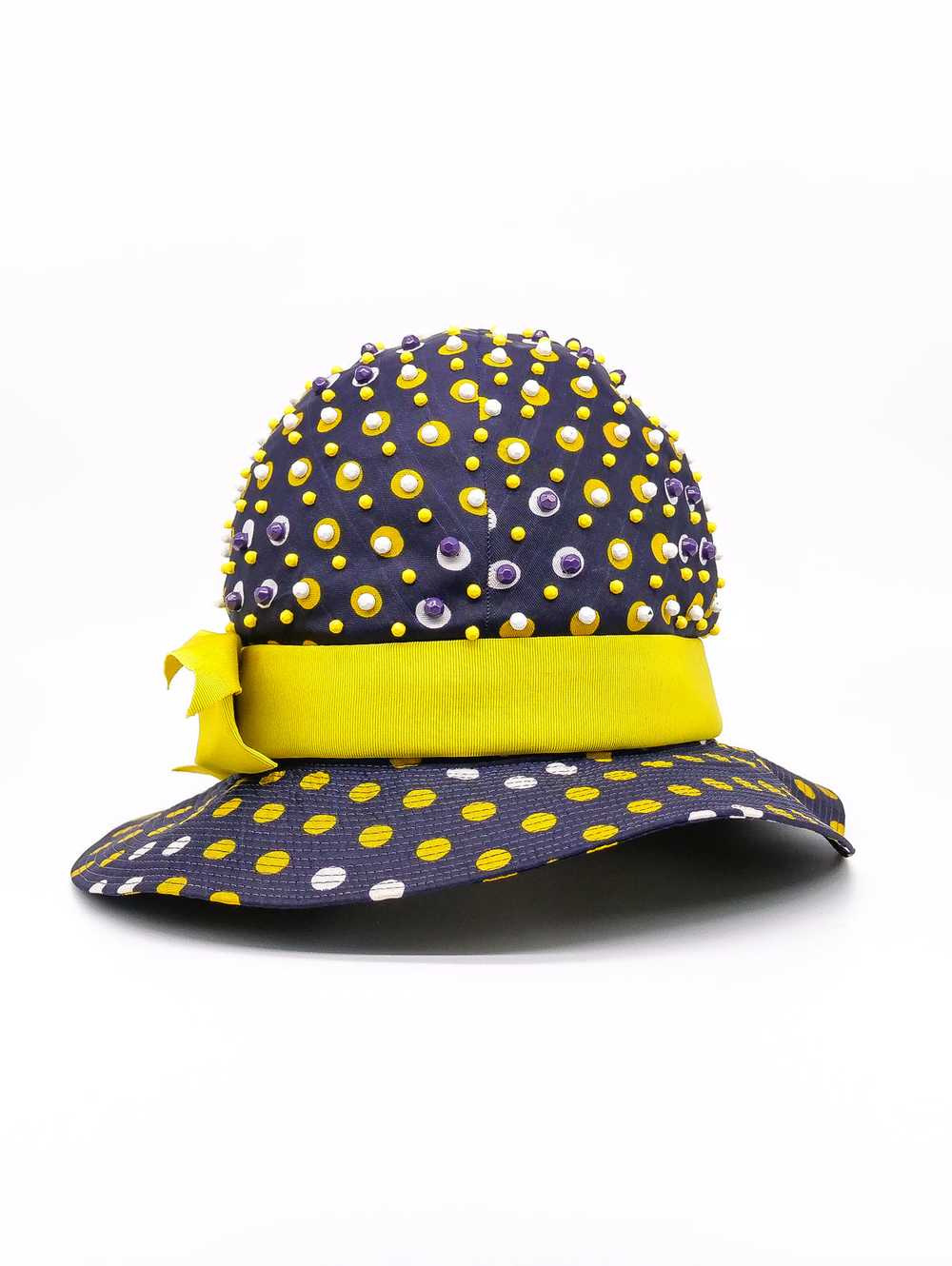 1960's Bead Embellished Polka Dot Hat - image 4